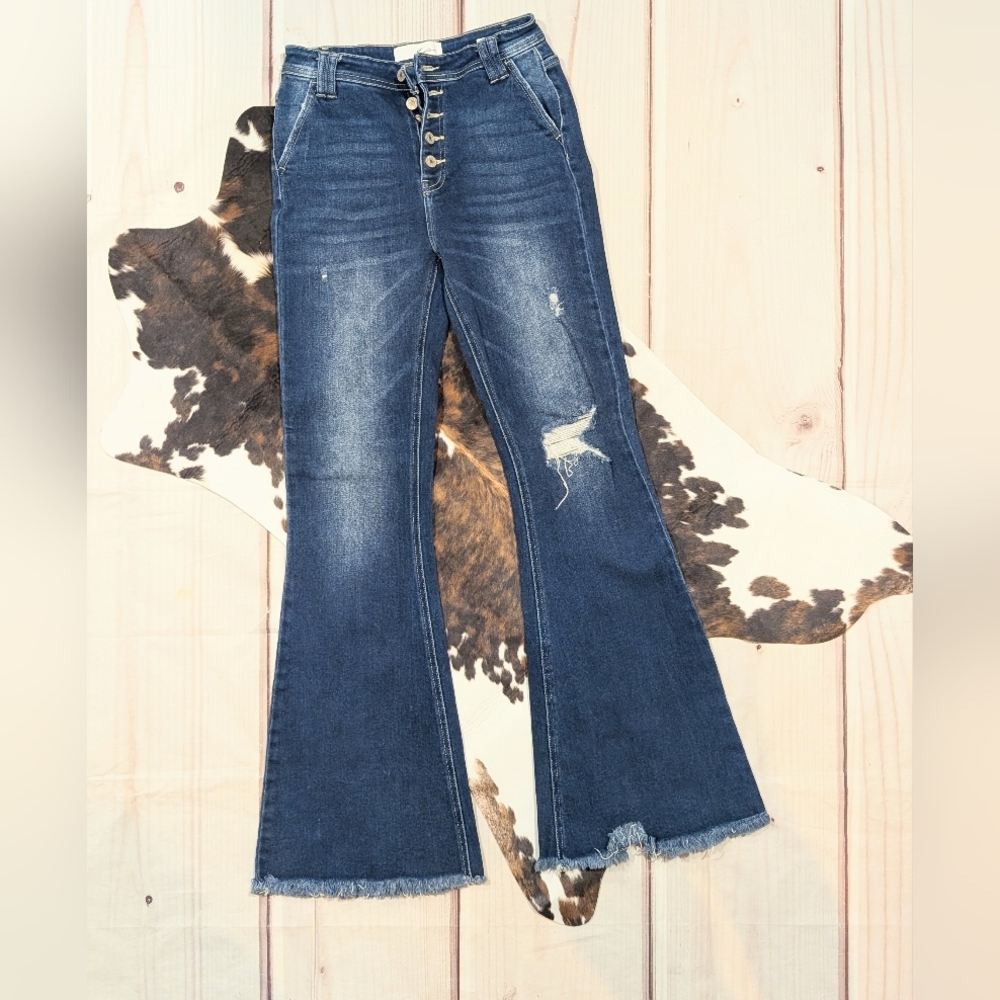 KanCan Dark Blue Flare Jeans